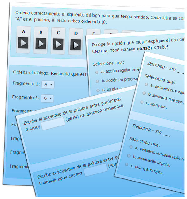 Aprende ruso con ejercicios online.